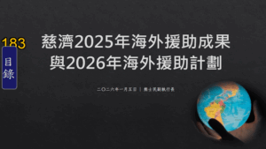 Read more about the article 慈濟2025年海外援助成果與2026年海外援助計劃